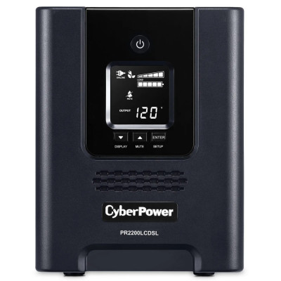CyberPower PR2200LCDSL Mini-Tower UPS, UL Rated, Multi-function LCD panel, 6 NEMA 5-20R, 1 L5-20R